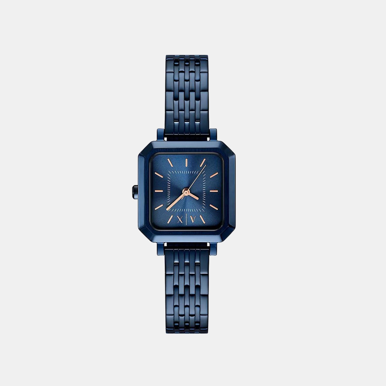 Women Quartz Blue Dial Analog Stainless Steel Watch AX5730