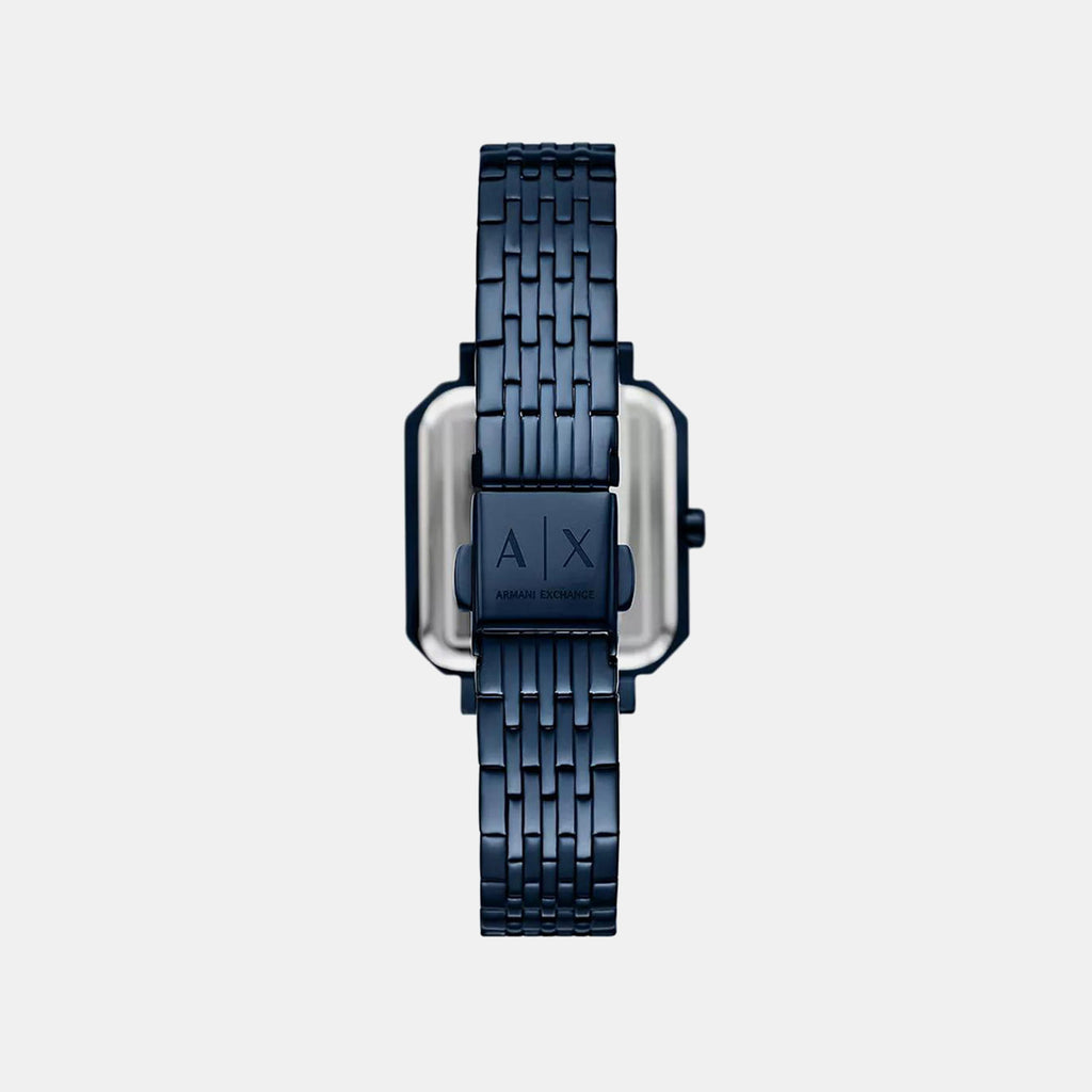 Women Quartz Blue Dial Analog Stainless Steel Watch AX5730