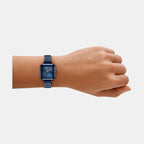 Women Quartz Blue Dial Analog Stainless Steel Watch AX5730