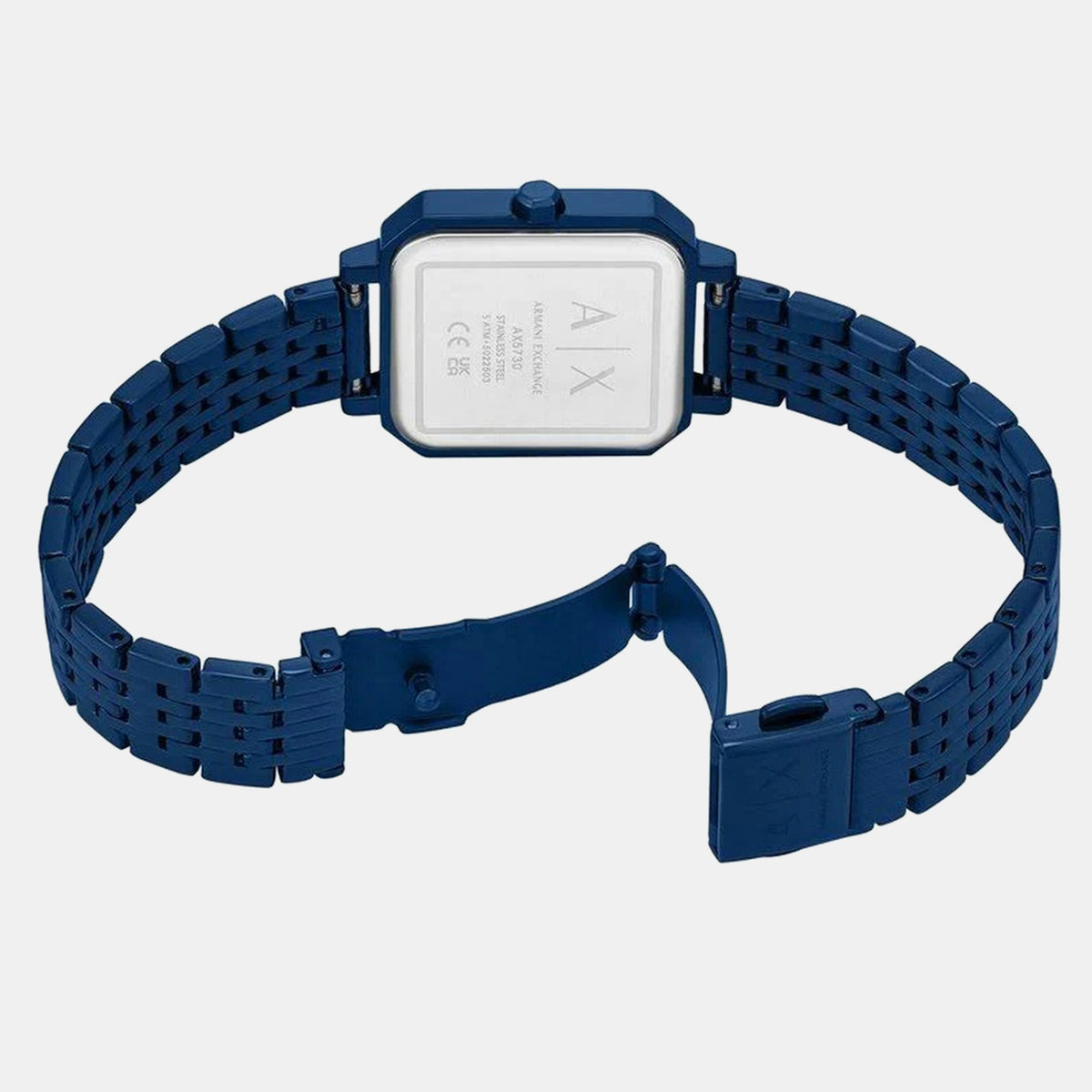 Women Quartz Blue Dial Analog Stainless Steel Watch AX5730