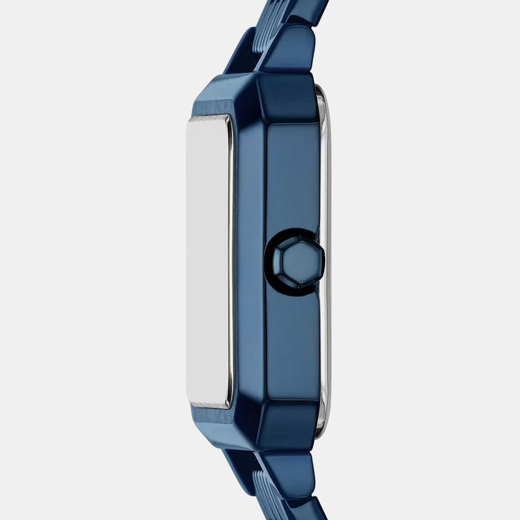 Women Quartz Blue Dial Analog Stainless Steel Watch AX5730