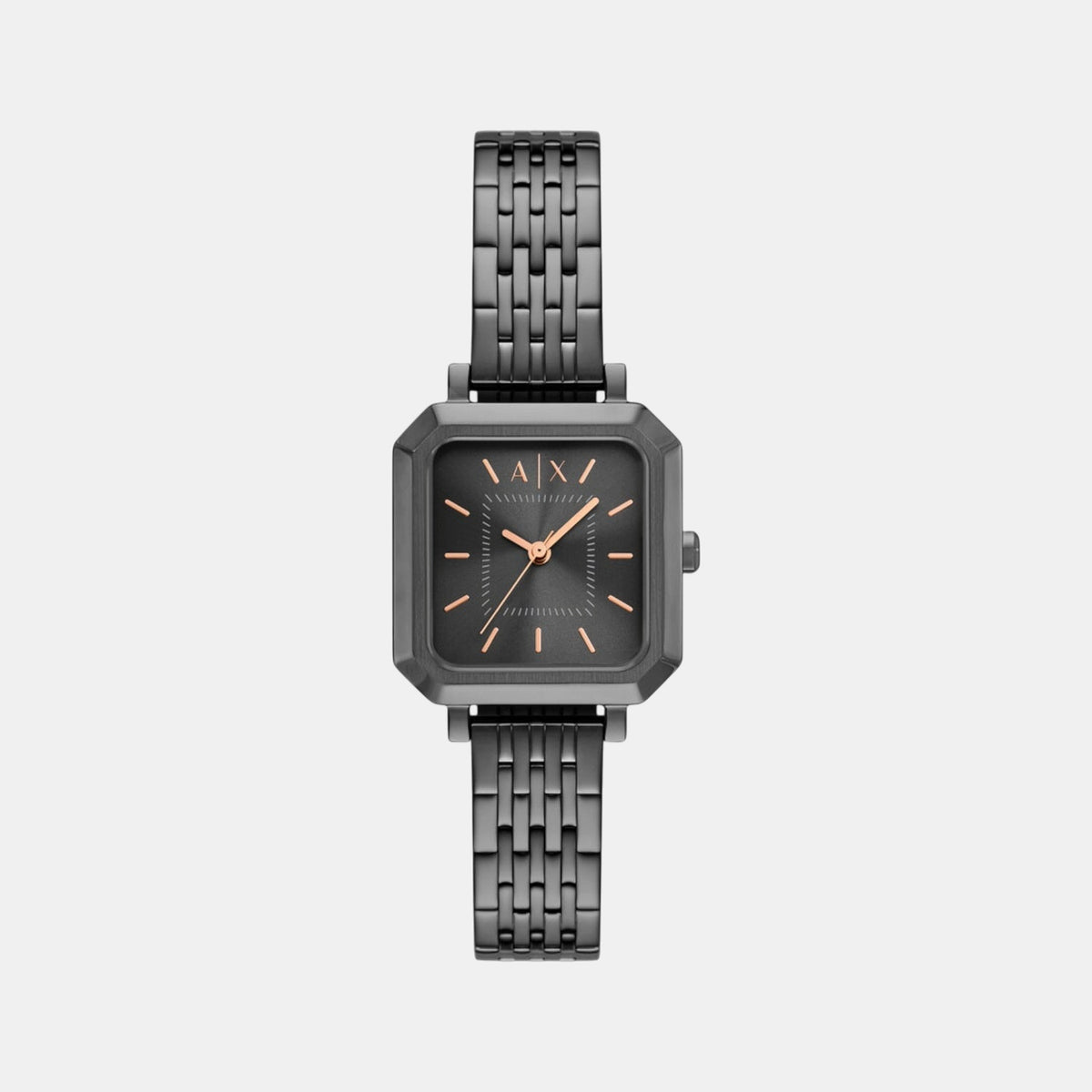 Women Quartz Black Dial Analog Stainless Steel Watch AX5732