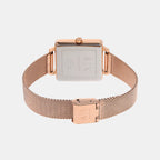 Women Quartz Silver Dial Analog Stainless Steel Watch AX5802 RTV