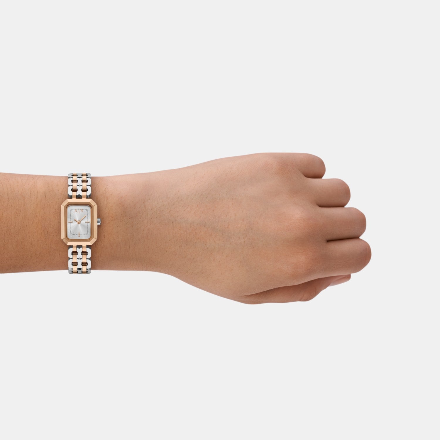 Women Quartz Silver Dial Analog Stainless Steel Watch AX5810