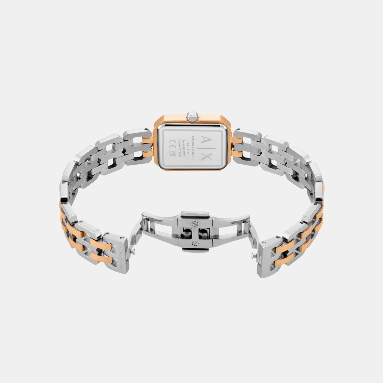 Women Quartz Silver Dial Analog Stainless Steel Watch AX5810