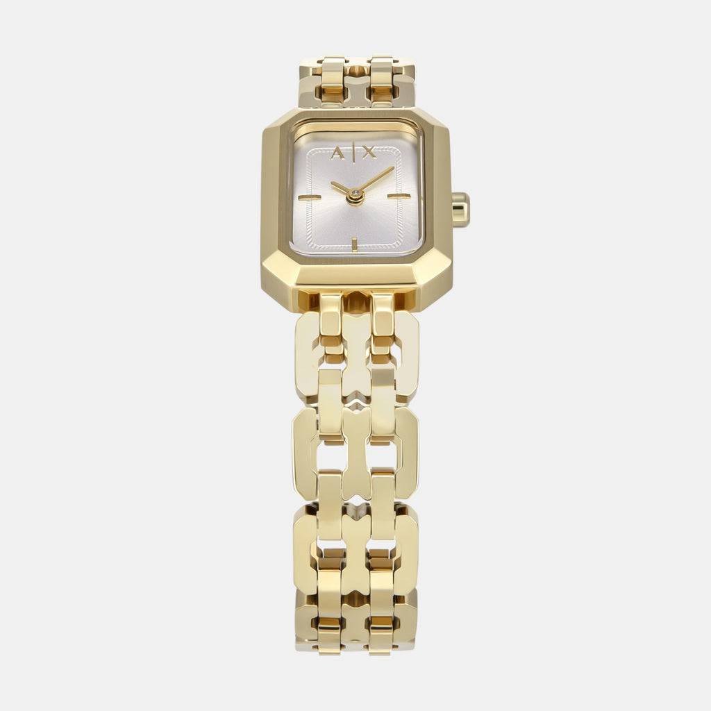 Women Quartz Silver Dial Analog Stainless Steel Watch AX5811