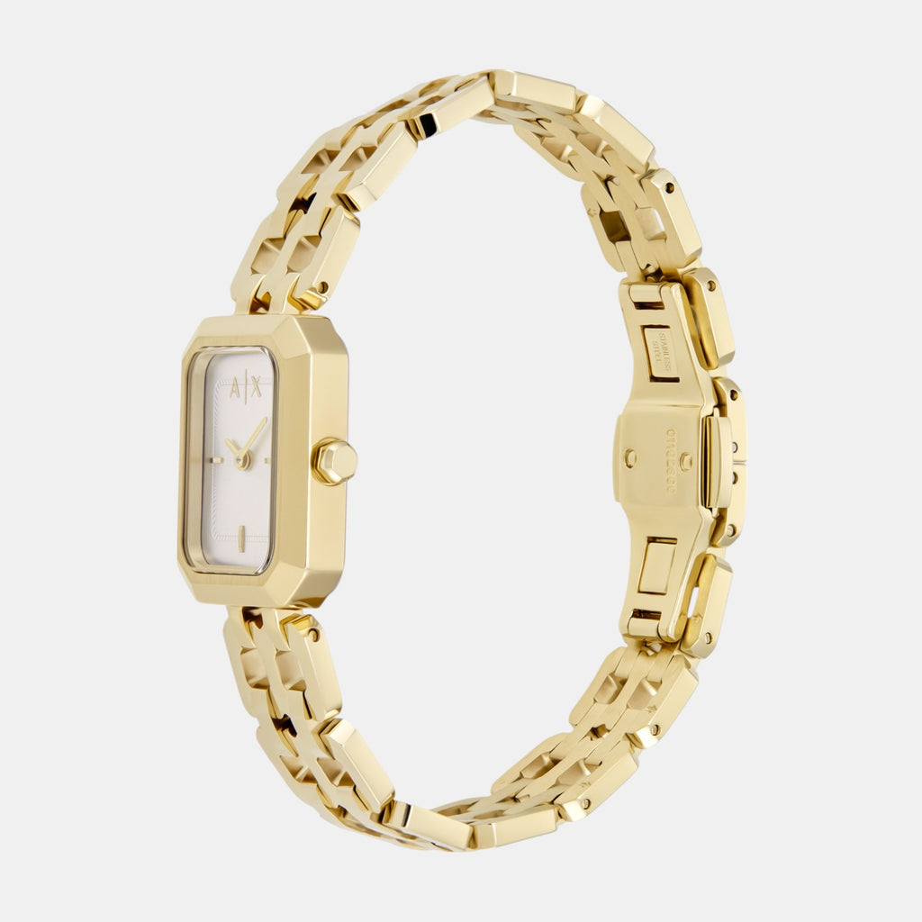 Women Quartz Silver Dial Analog Stainless Steel Watch AX5811