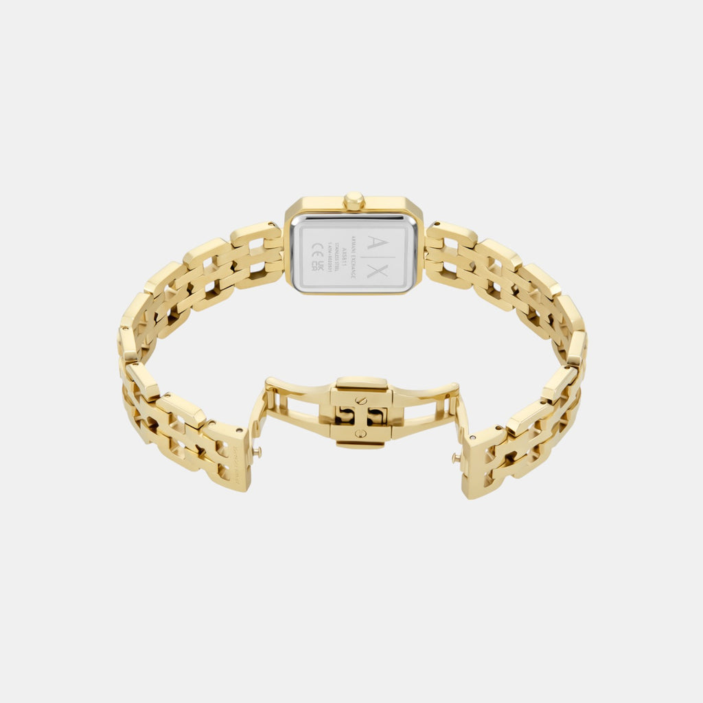 Women Quartz Silver Dial Analog Stainless Steel Watch AX5811