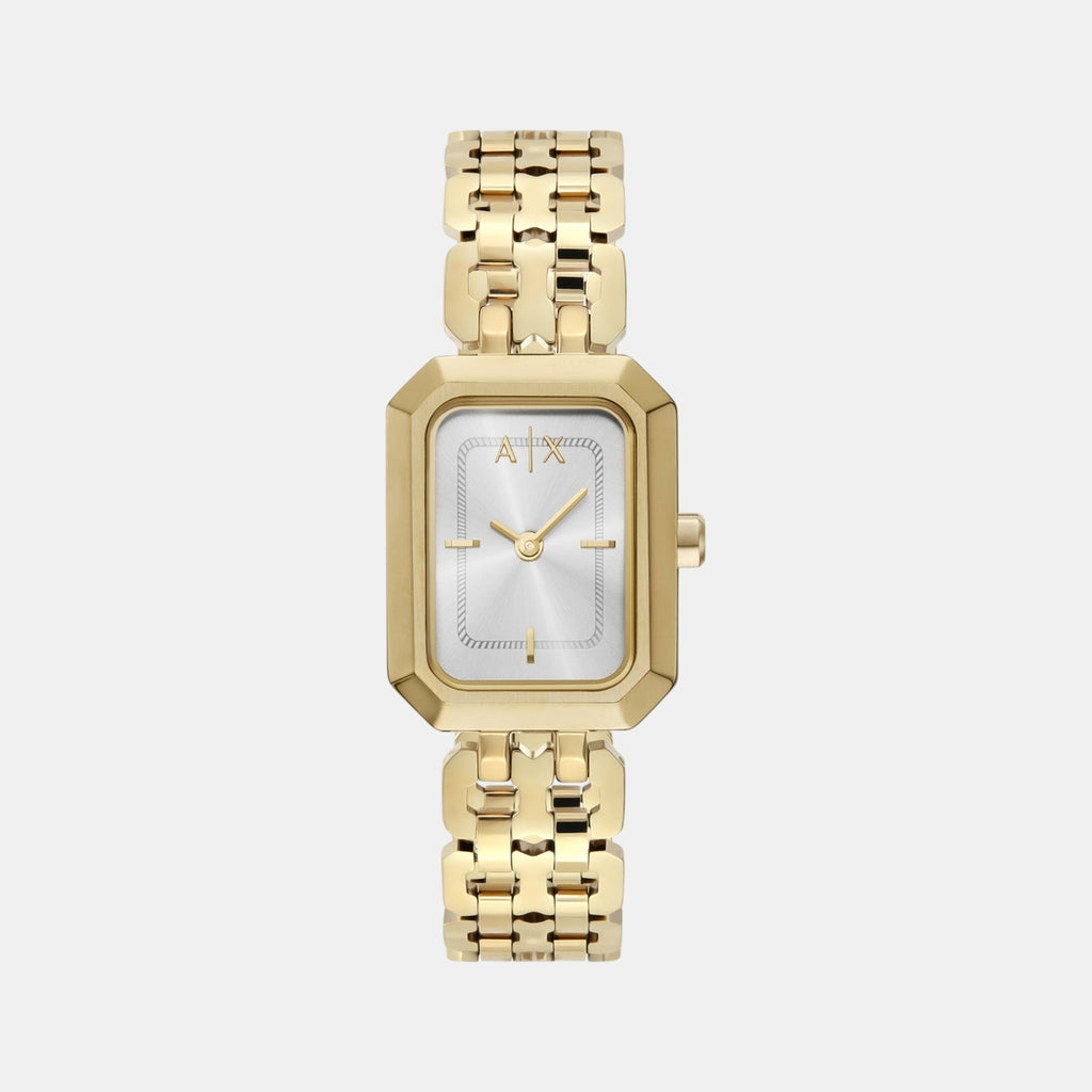 Women Quartz Silver Dial Analog Stainless Steel Watch AX5811