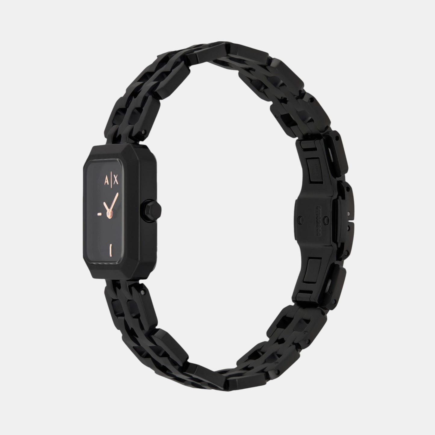 Women Quartz Black Dial Analog Stainless Steel Watch AX5813