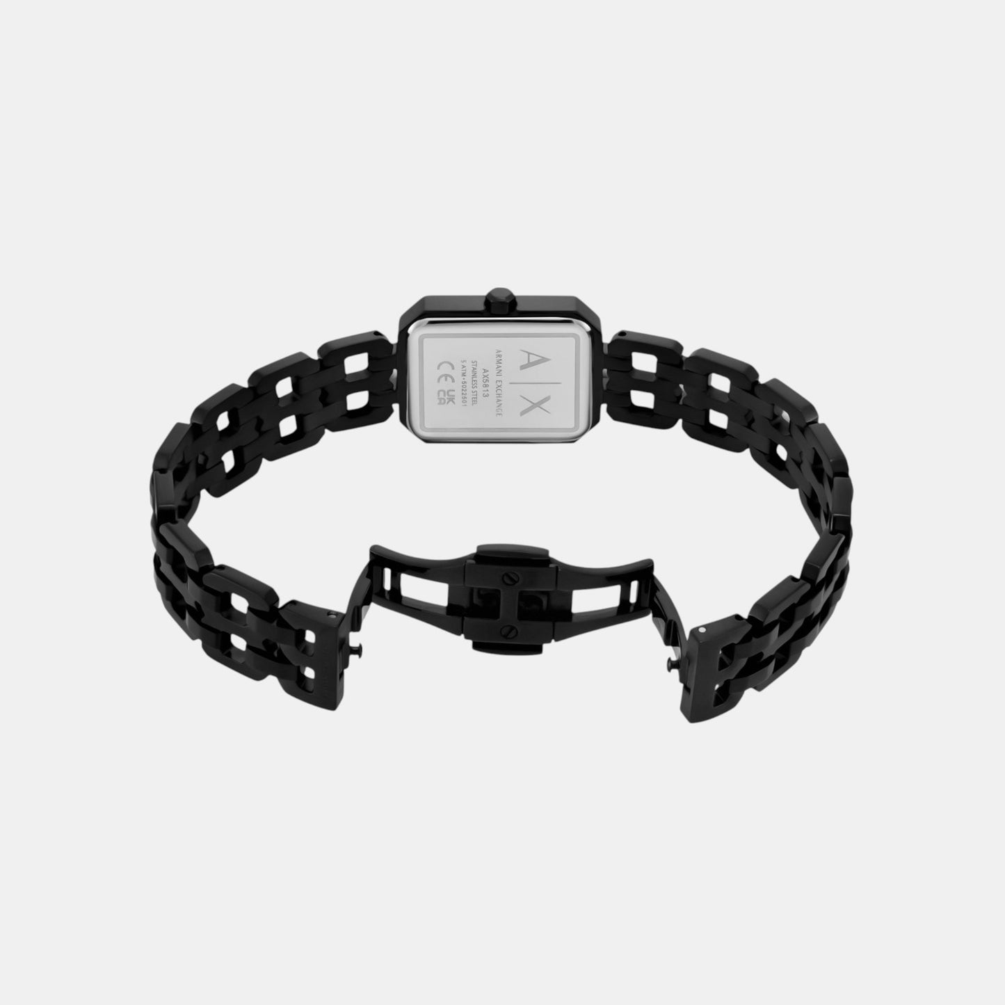 Women Quartz Black Dial Analog Stainless Steel Watch AX5813