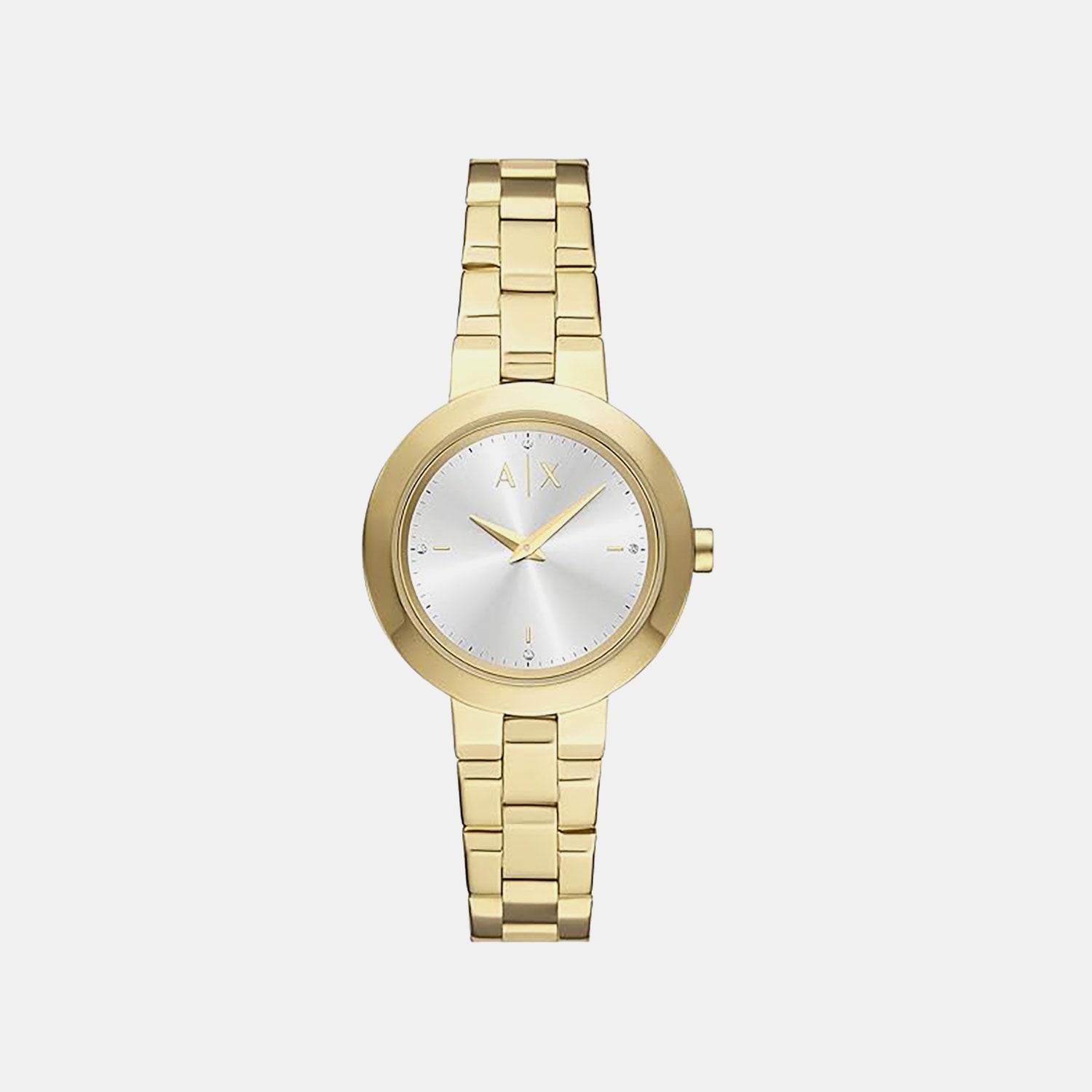 Women Quartz Rose Gold Dial Analog Stainless Steel Watch AX5814