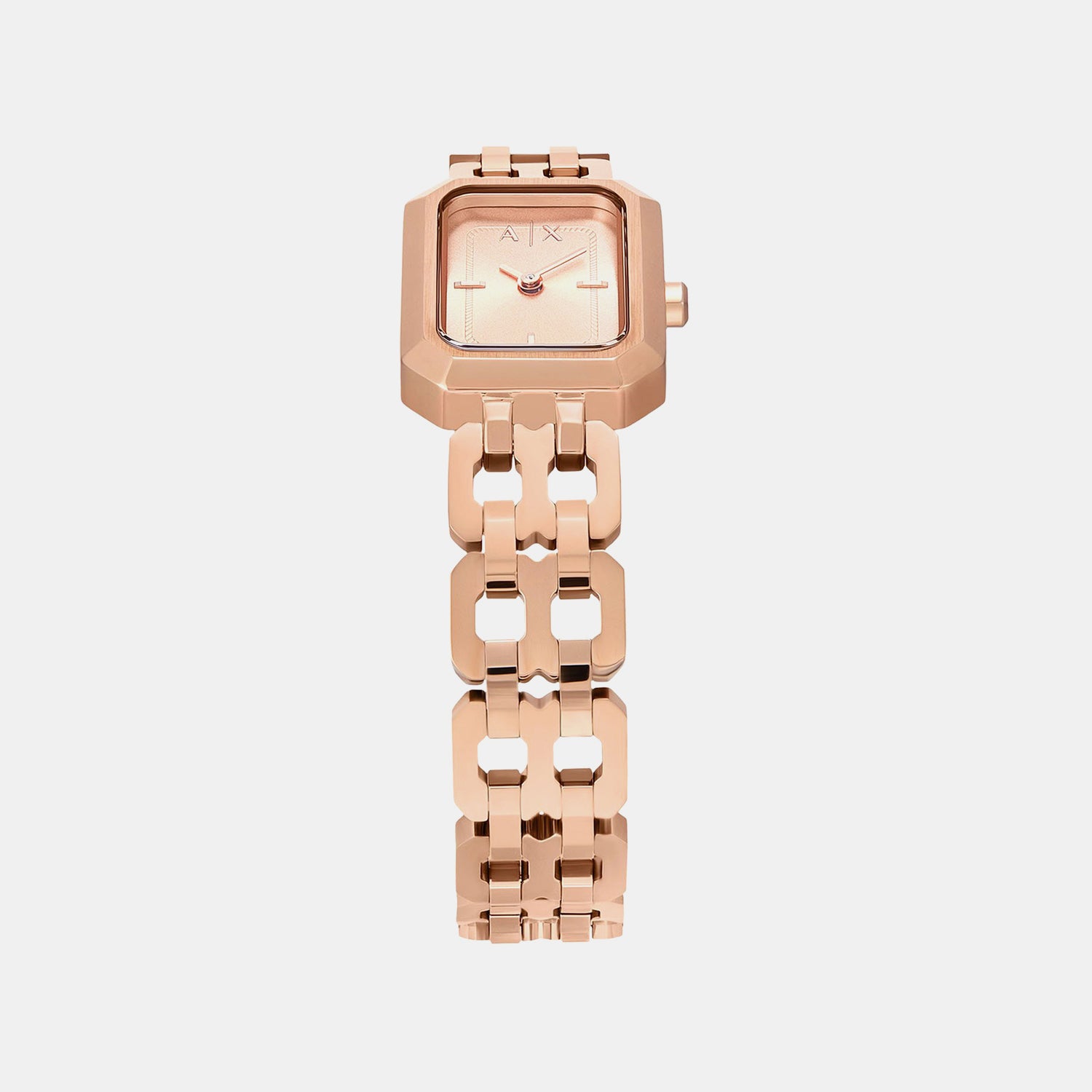 Women Quartz Rose Gold Dial Analog Stainless Steel Watch AX5814