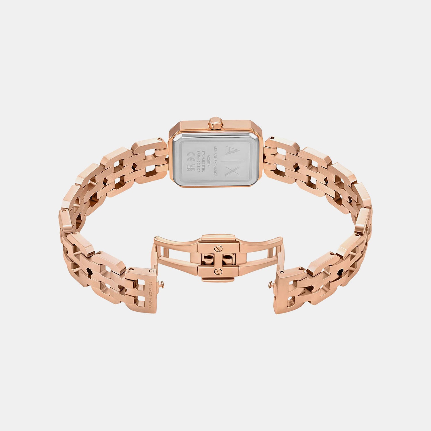 Women Quartz Rose Gold Dial Analog Stainless Steel Watch AX5814