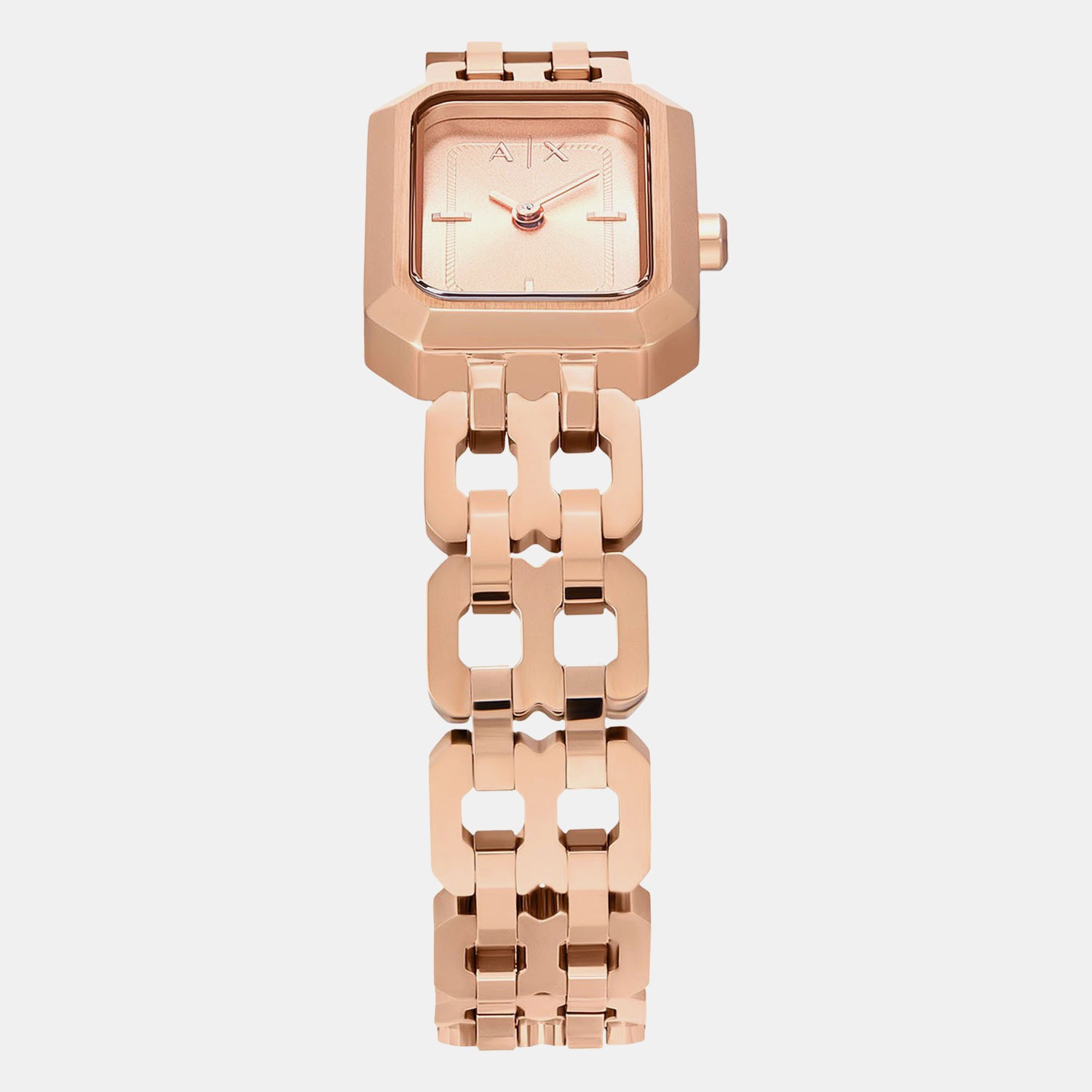 Women Quartz Rose Gold Dial Analog Stainless Steel Watch AX5814