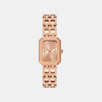 Women Quartz Rose Gold Dial Analog Stainless Steel Watch AX5814