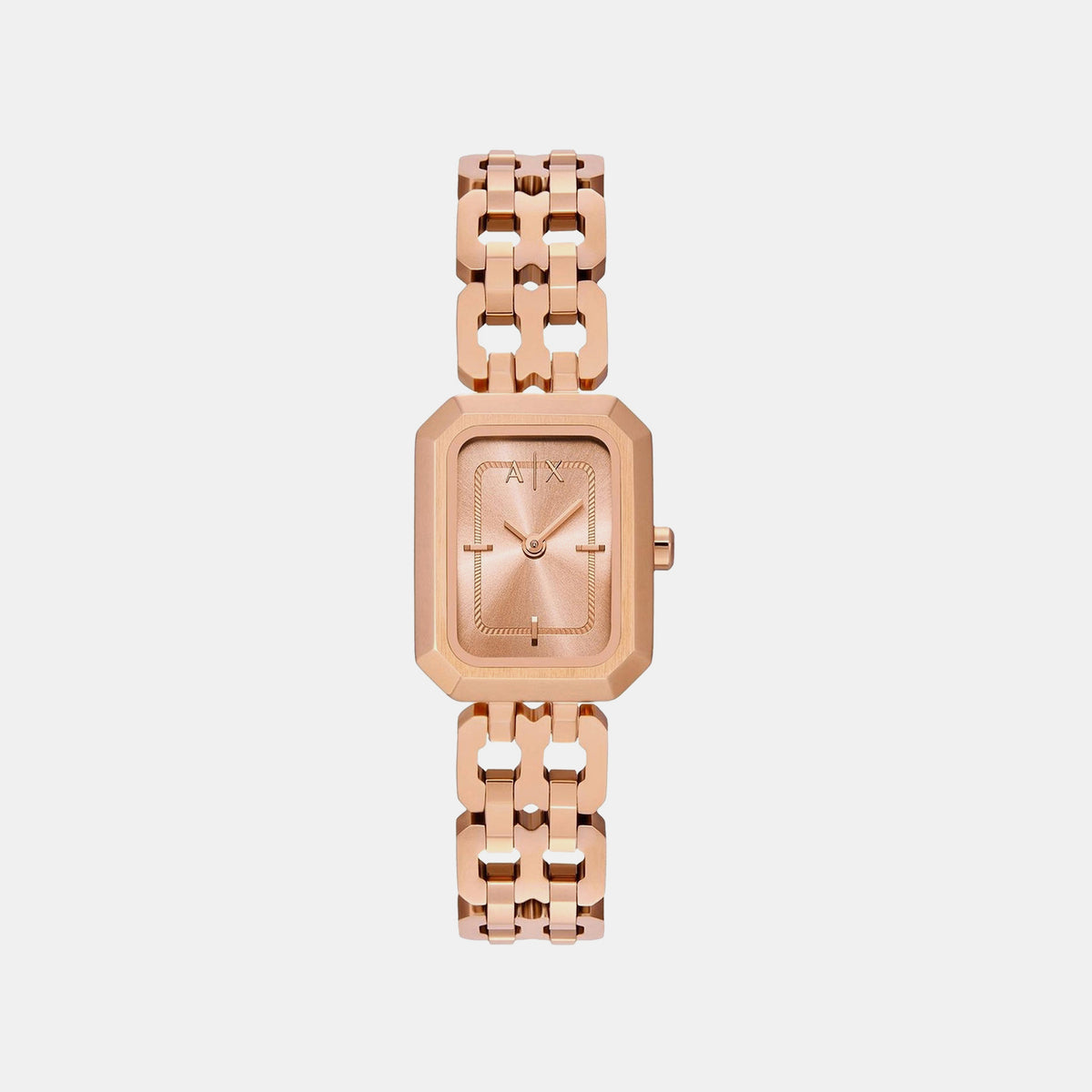 Women Quartz Rose Gold Dial Analog Stainless Steel Watch AX5814