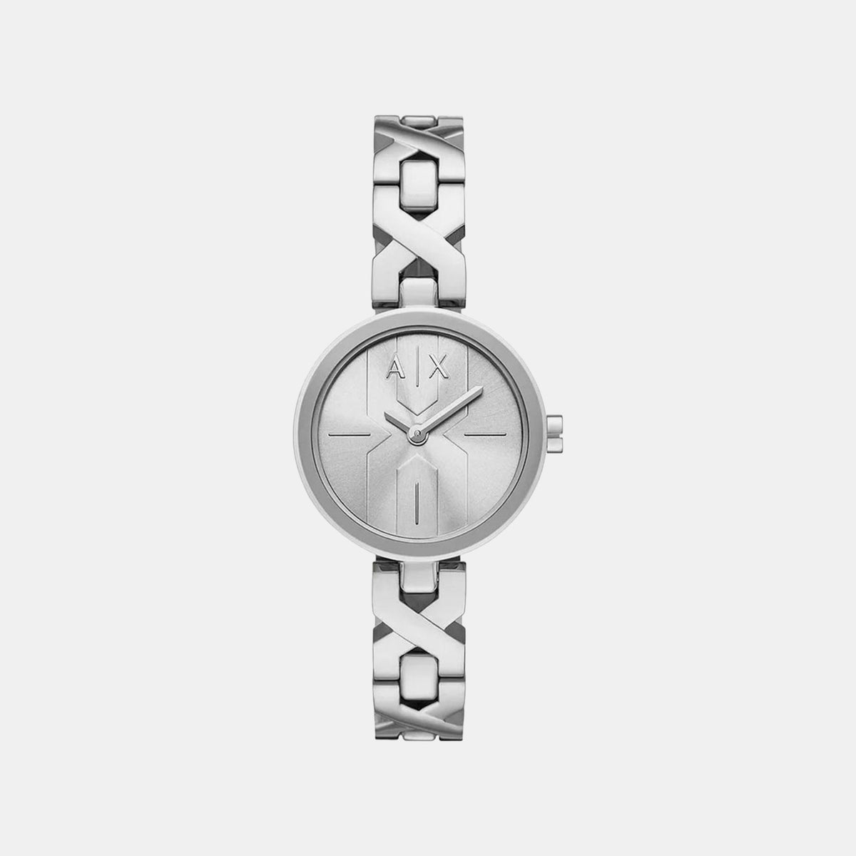 Women Quartz Silver Dial Analog Stainless Steel Watch AX5830