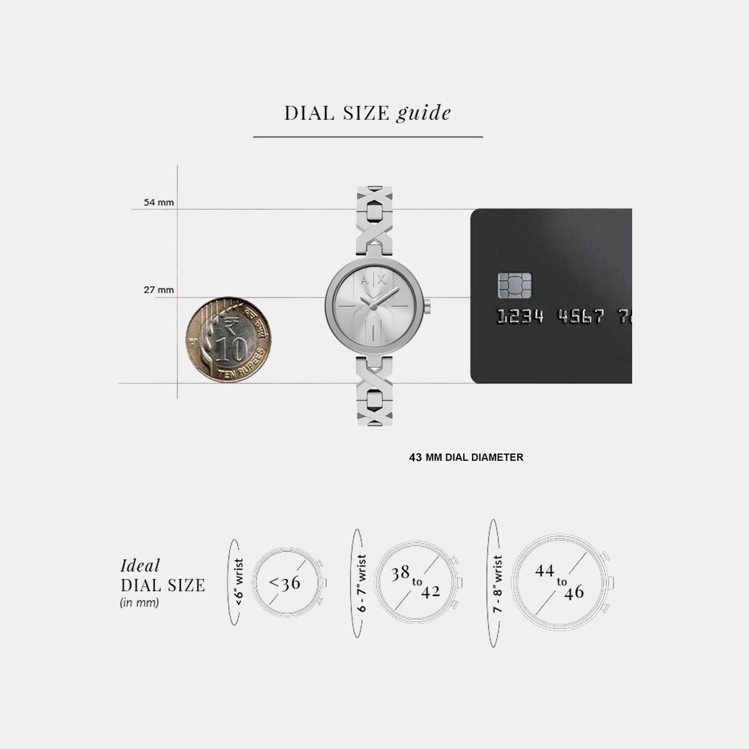 Women Quartz Silver Dial Analog Stainless Steel Watch AX5830