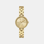 Women Quartz Gold Dial Analog Stainless Steel Watch AX5831