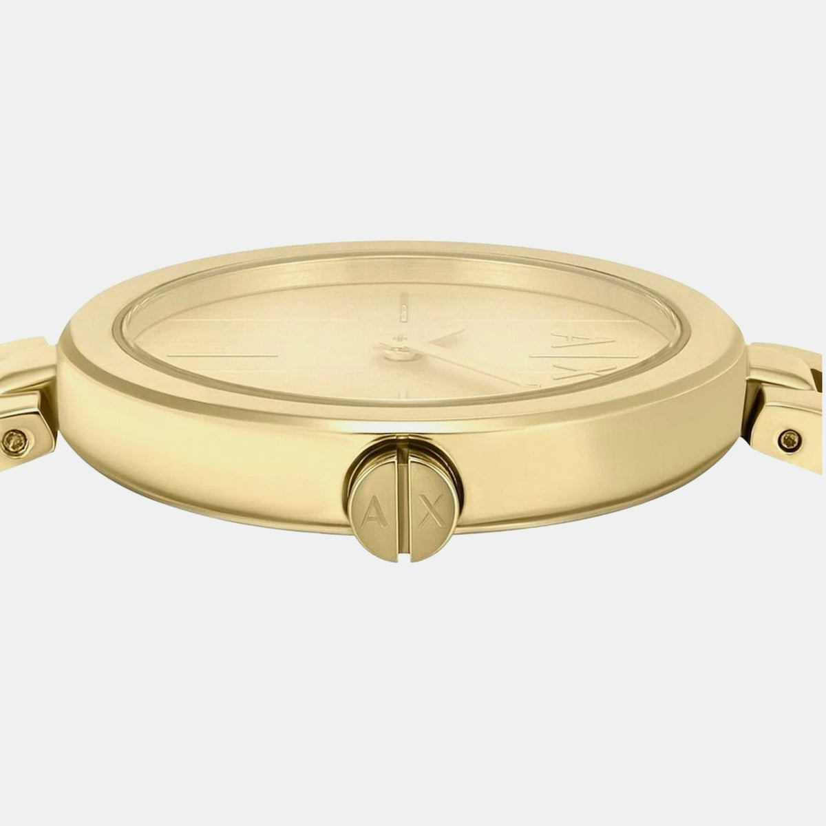 Women Quartz Gold Dial Analog Stainless Steel Watch AX5831