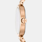 Women Quartz Pink Dial Analog Stainless Steel Watch AX5832