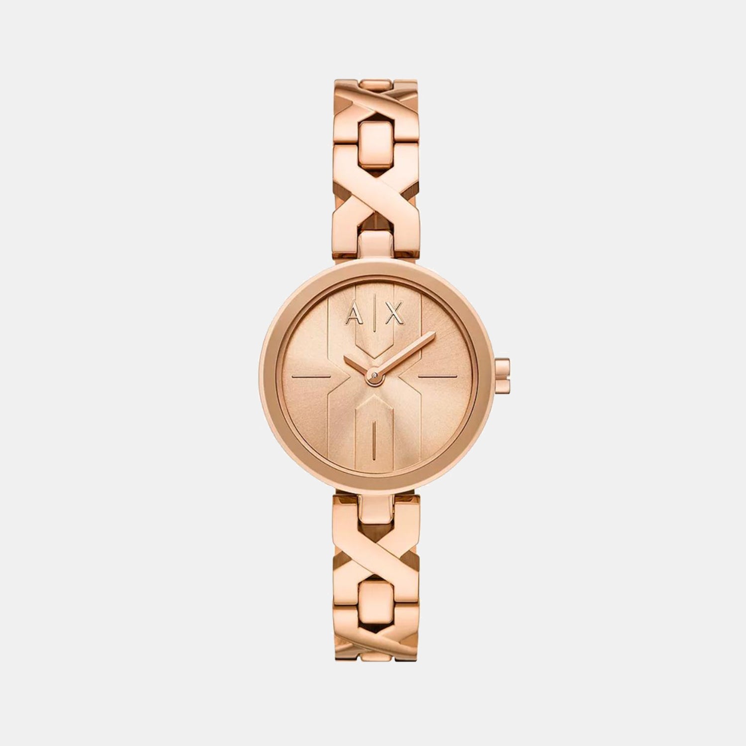 Women Quartz Rose Gold Dial Analog Stainless Steel Watch AX5832