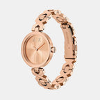 Women Quartz Rose Gold Dial Analog Stainless Steel Watch AX5832