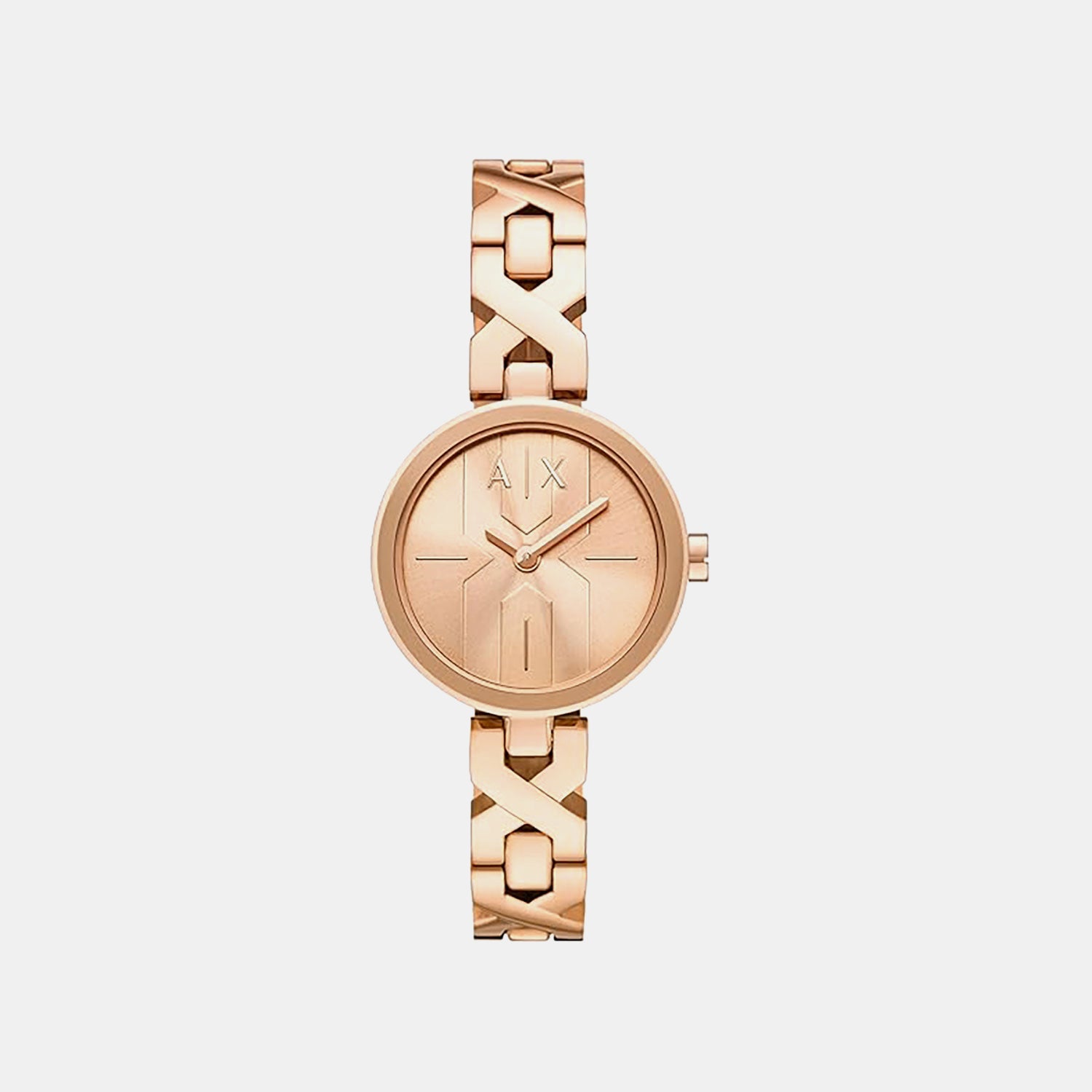 Women Quartz Gold Dial Analog Leather Watch AX5833