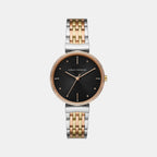 Women Quartz Black Dial Analog Stainless Steel Watch AX5911