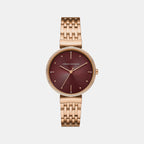 Zoe Women Quartz Red Dial Analog Stainless Steel Watch AX5912