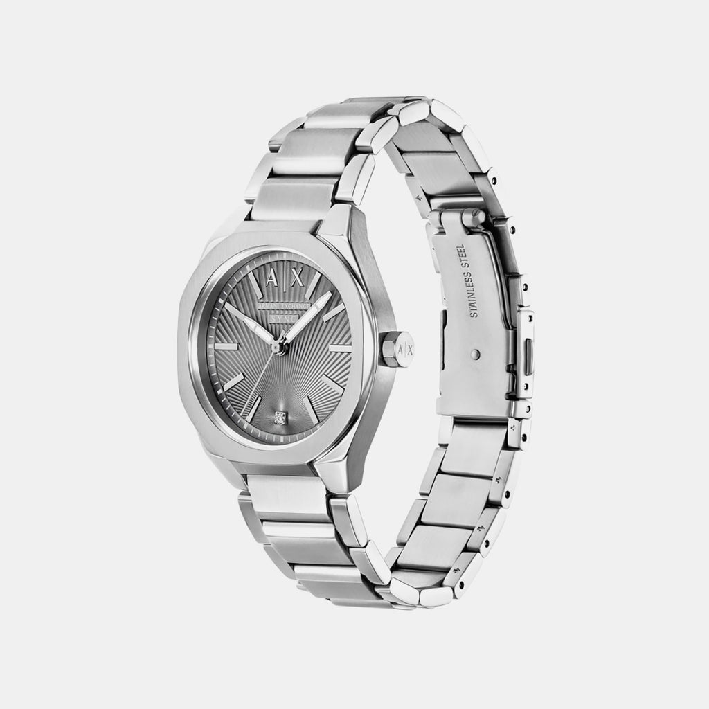 Sync Women Quartz Grey Dial Analog Stainless Steel Watch AX6030