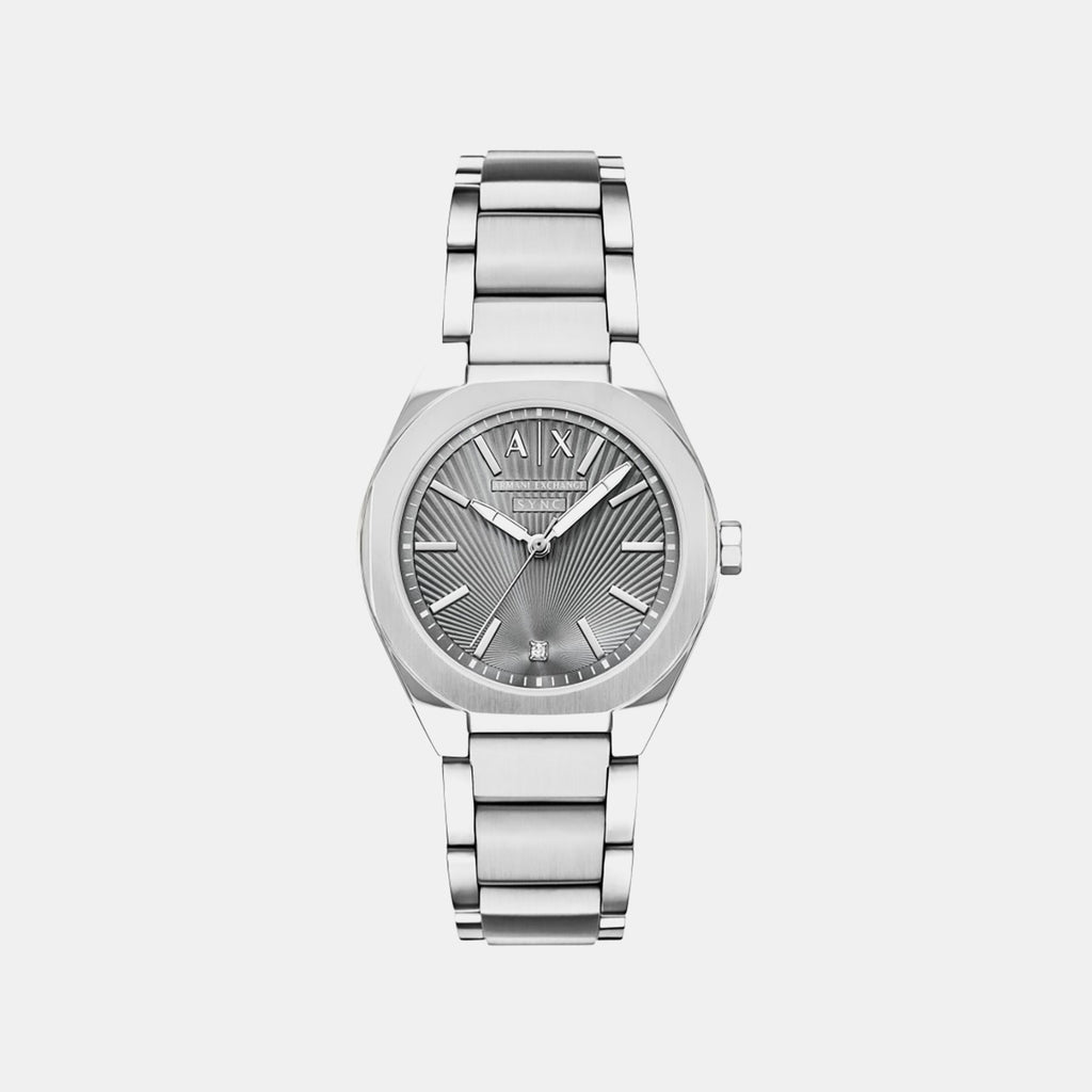 Sync Women Quartz Grey Dial Analog Stainless Steel Watch AX6030