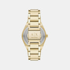 Women Quartz Gold Dial Analog Stainless Steel Watch AX6031