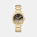 Women Quartz Gold Dial Analog Stainless Steel Watch AX6031