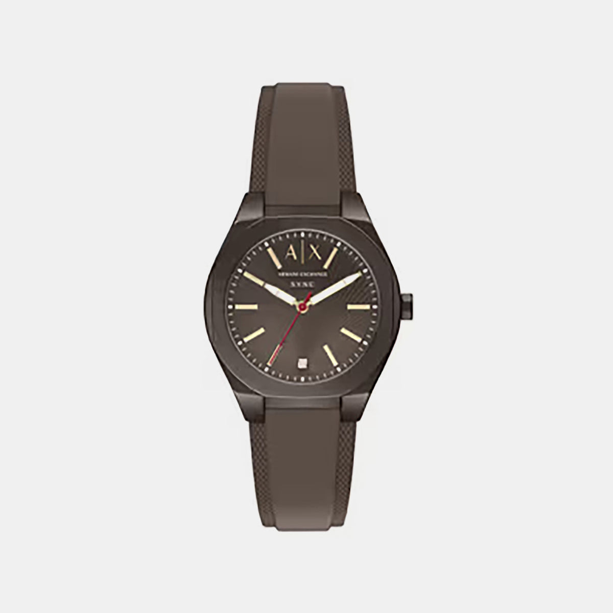 Sync Women Quartz Brown Dial Analog Silicone Watch AX6033