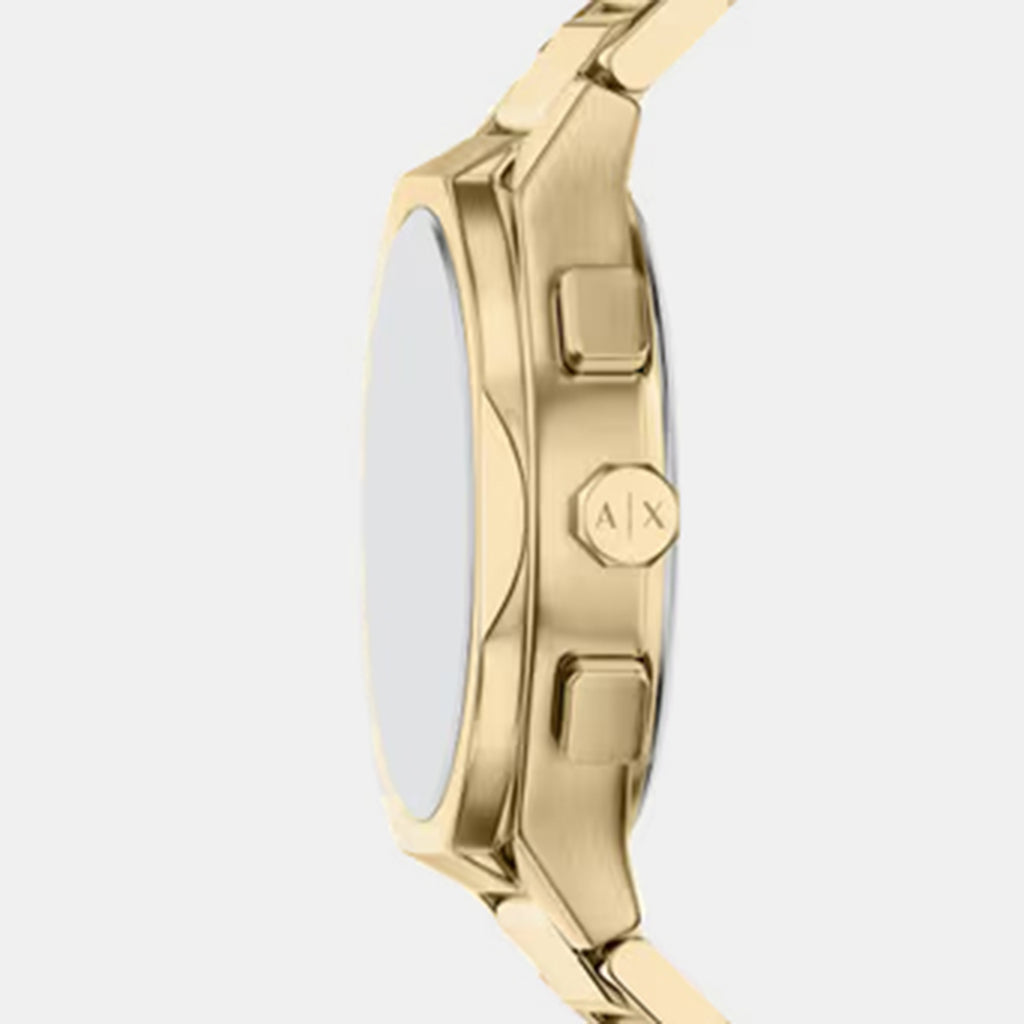 Sync Women Quartz Gold Dial Chronograph Stainless Steel Watch AX6034