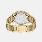 Sync Women Quartz Gold Dial Chronograph Stainless Steel Watch AX6034