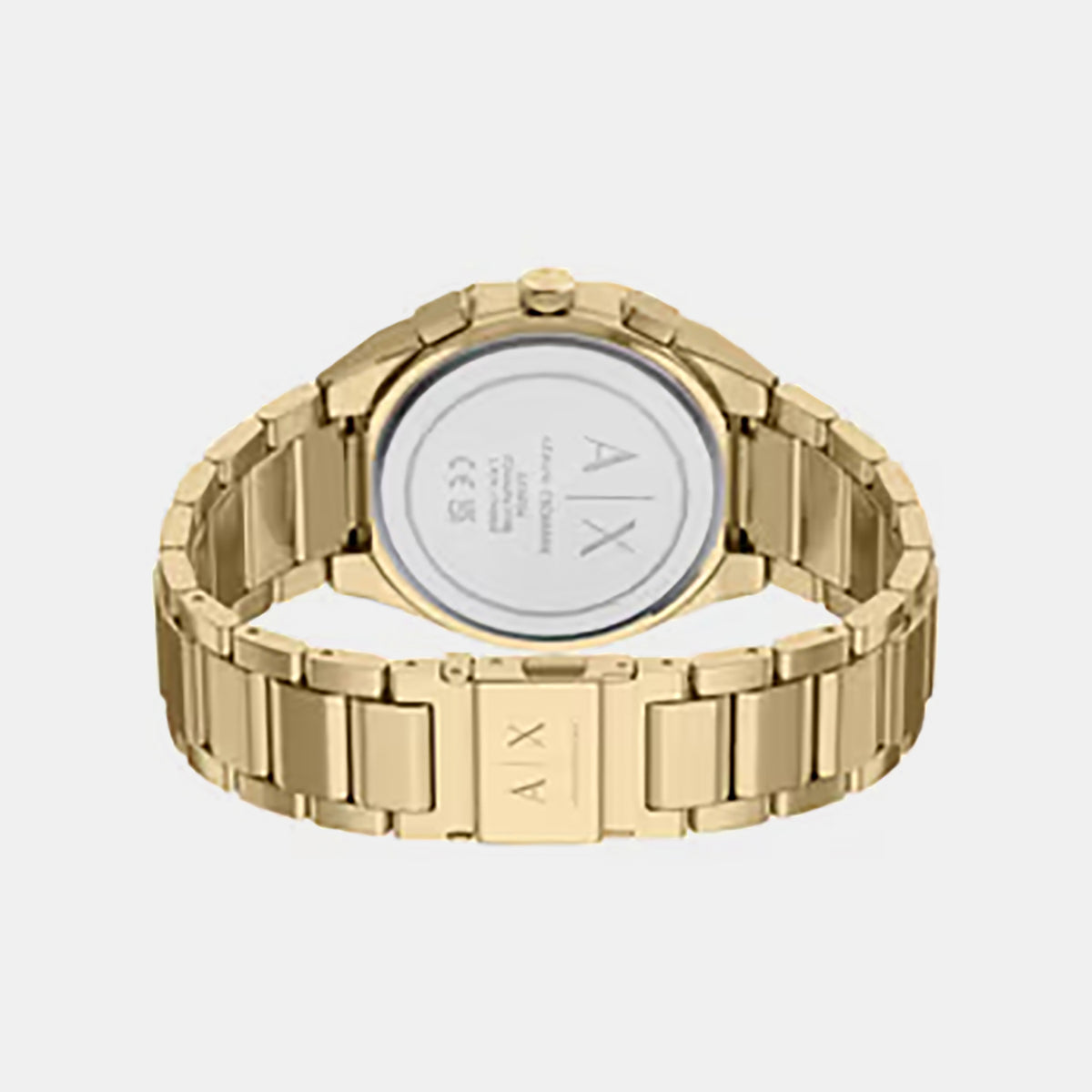 Sync Women Quartz Gold Dial Chronograph Stainless Steel Watch AX6034