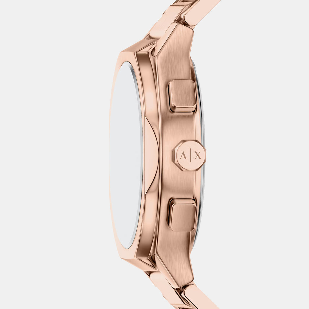 Women Quartz Rose Gold Dial Chronograph Stainless Steel Watch AX6035