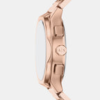 Women Quartz Rose Gold Dial Chronograph Stainless Steel Watch AX6035