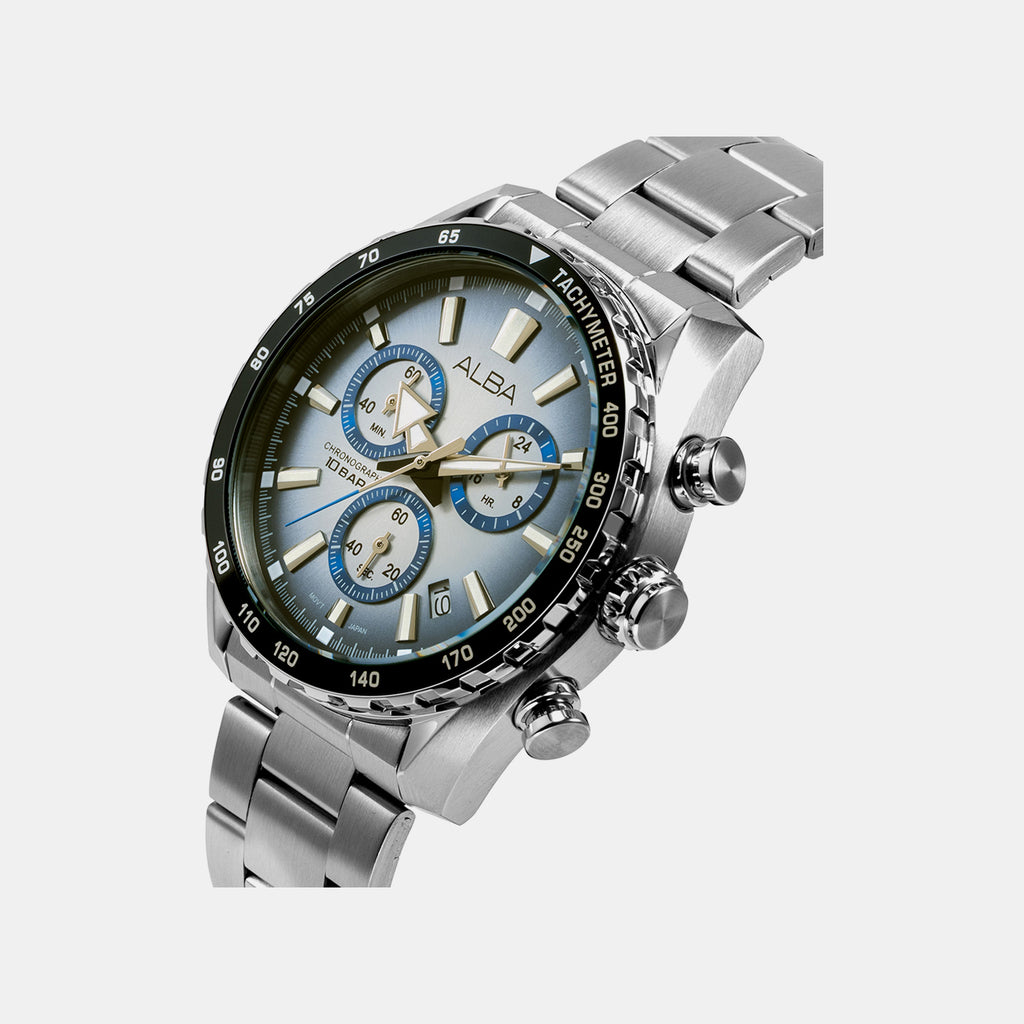 Columbia Men Quartz Blue Dial Chronograph Steel Watch AX7011X1