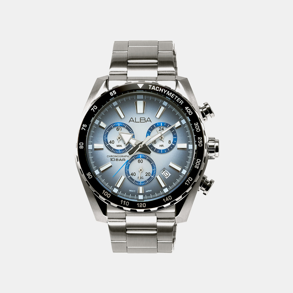 Columbia Men Quartz Blue Dial Chronograph Steel Watch AX7011X1