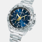 Men Quartz Blue Dial Chronograph Stainless Steel Watch AX7015X1