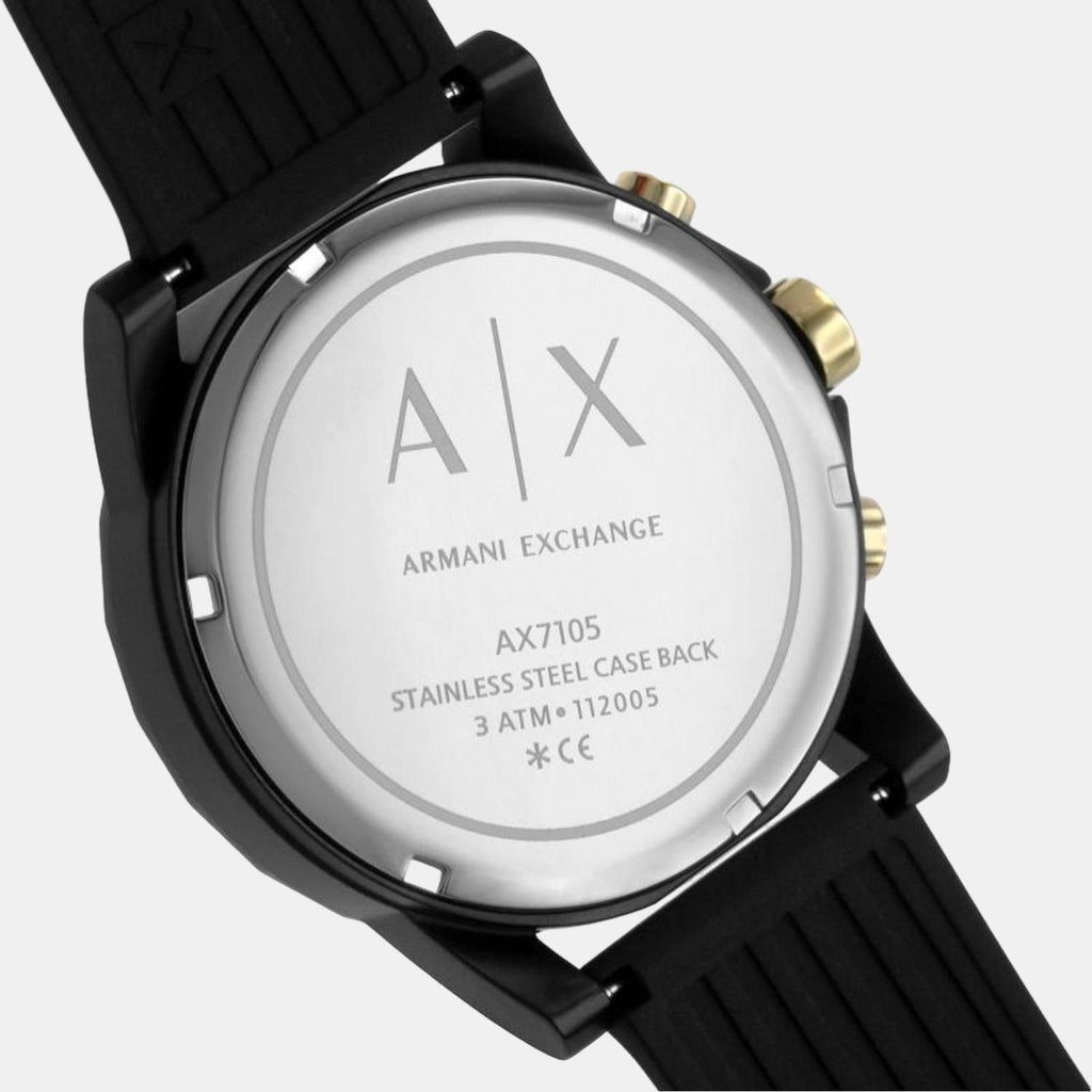 Armani Exchange Men Round Black watch