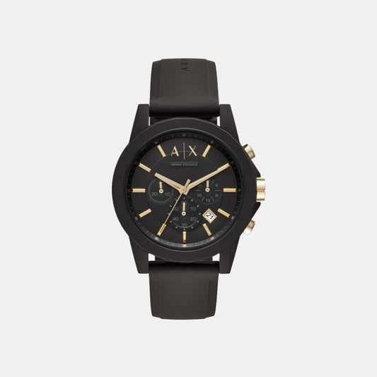 Male Black Chronograph Watch AX7105