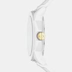 Lady Banks Women Quartz White Dial Analog Silicone Watch AX7126