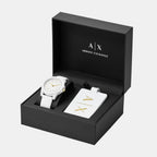 Lady Banks Women Quartz White Dial Analog Silicone Watch AX7126