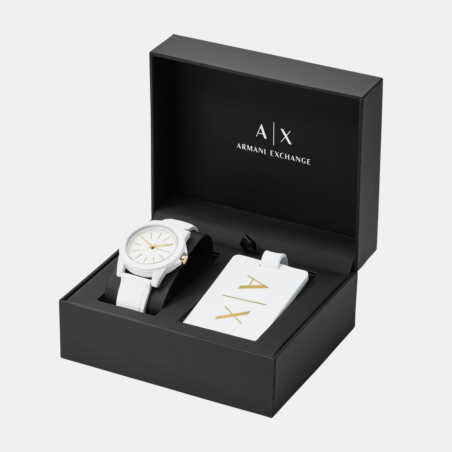Lady Banks Women Quartz White Dial Analog Silicone Watch AX7126