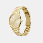 Men Quartz Gold Dial Analog Stainless Steel Watch AX7144SET